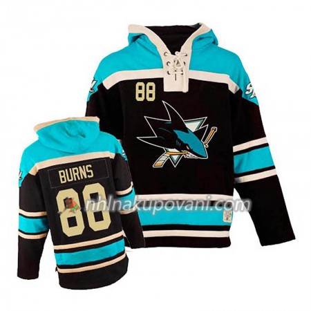 San Jose Sharks Brent Burns 88 Černá Sawyer Mikiny Hooded - Pánské